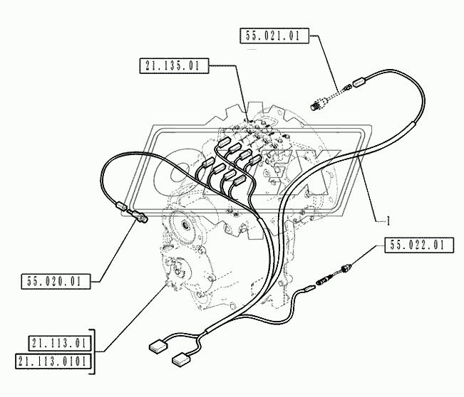 55.024.01 ­ TRANSMISSION HARNESS ­ POWERSHIFT