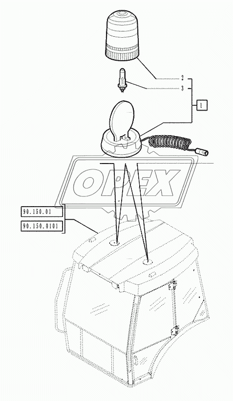 55.404.0401 ­ ROTATING BEACON ­ CAB