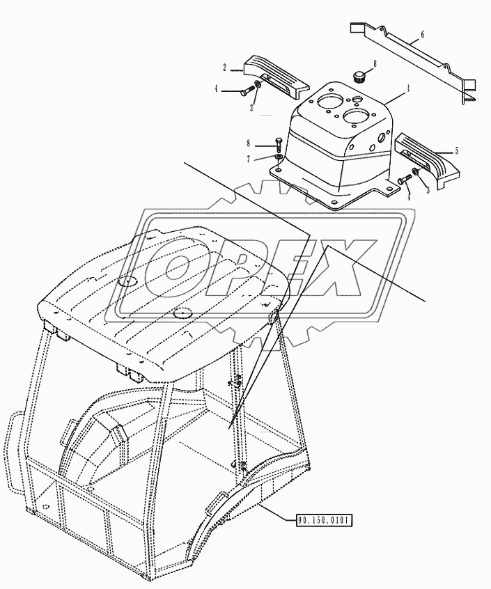 90.160.0601 ­ REAR CONSOLLE ­ CAB