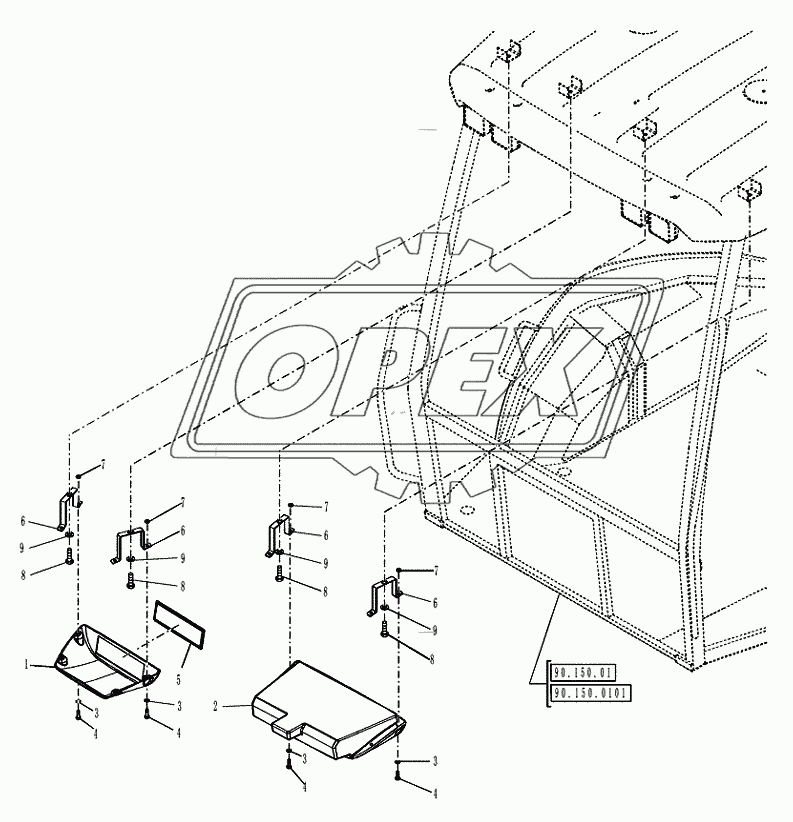 90.160.07 ­ CEILING CONSOLE ­ CAB