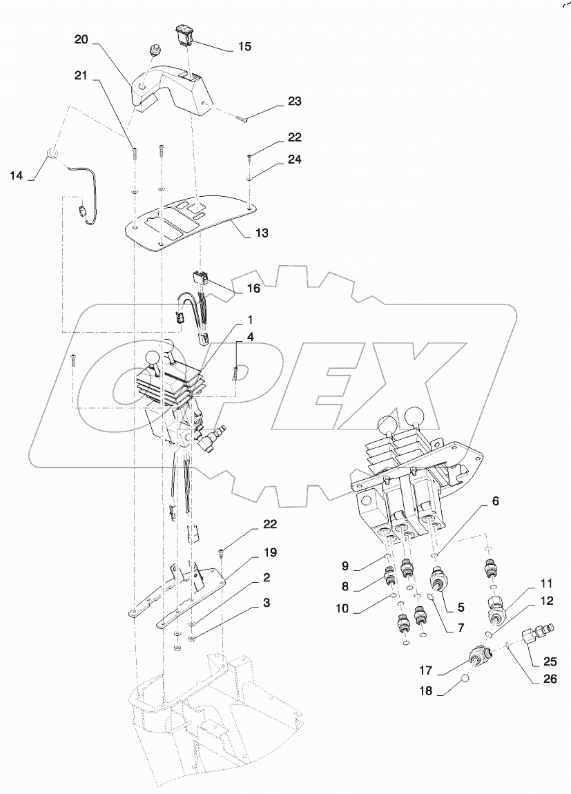  LOADER CONTROL - JOYSTICK CONTROL MOUNTING
