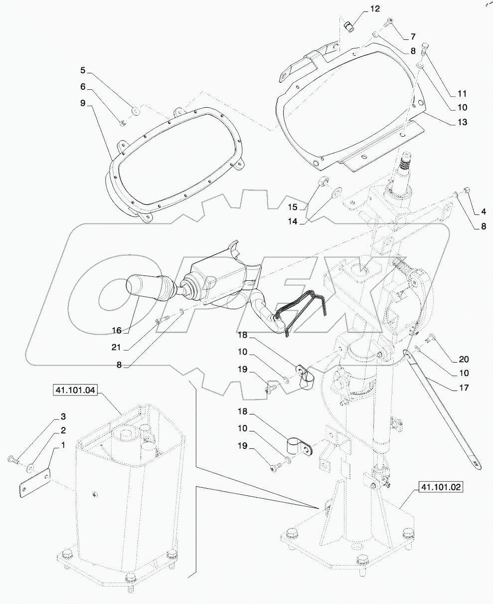  CAB, STEERING COLUMN ACCESSORY
