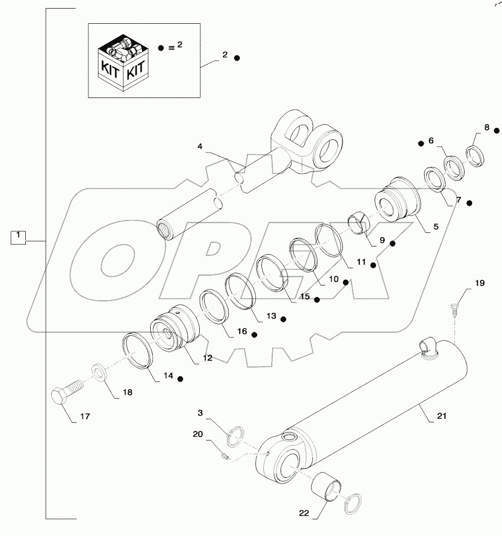  STEERING CYCLINDER ASSEMBLY