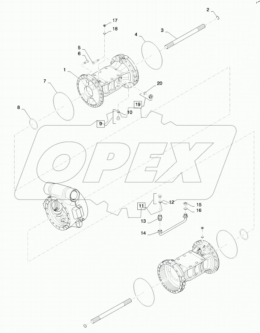  FRONT AXLE HOUSING - DIFFERENTIAL LOCKING 821/921