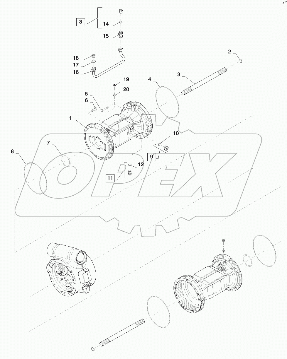  REAR AXLE HOUSING 821/921