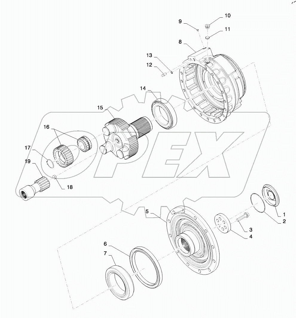  FRONT AXLE PLANETARY HUB 821 ONLY