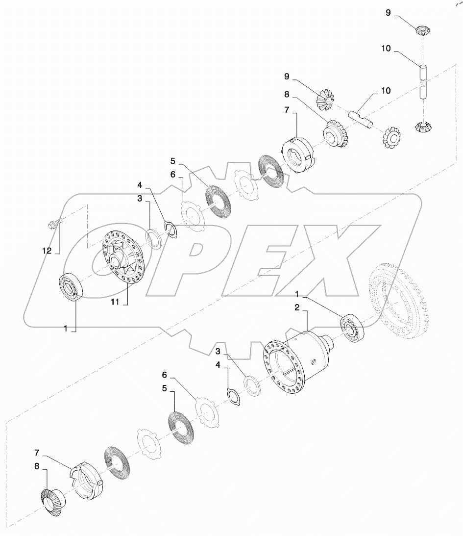  FRONT AND REAR AXLE DIFFERENTIAL 821 ONLY