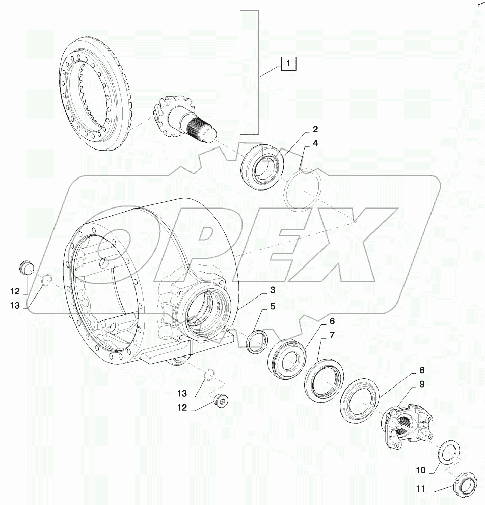  FRONT AXLE DIFFERENTIAL CARRIER 921 ONLY