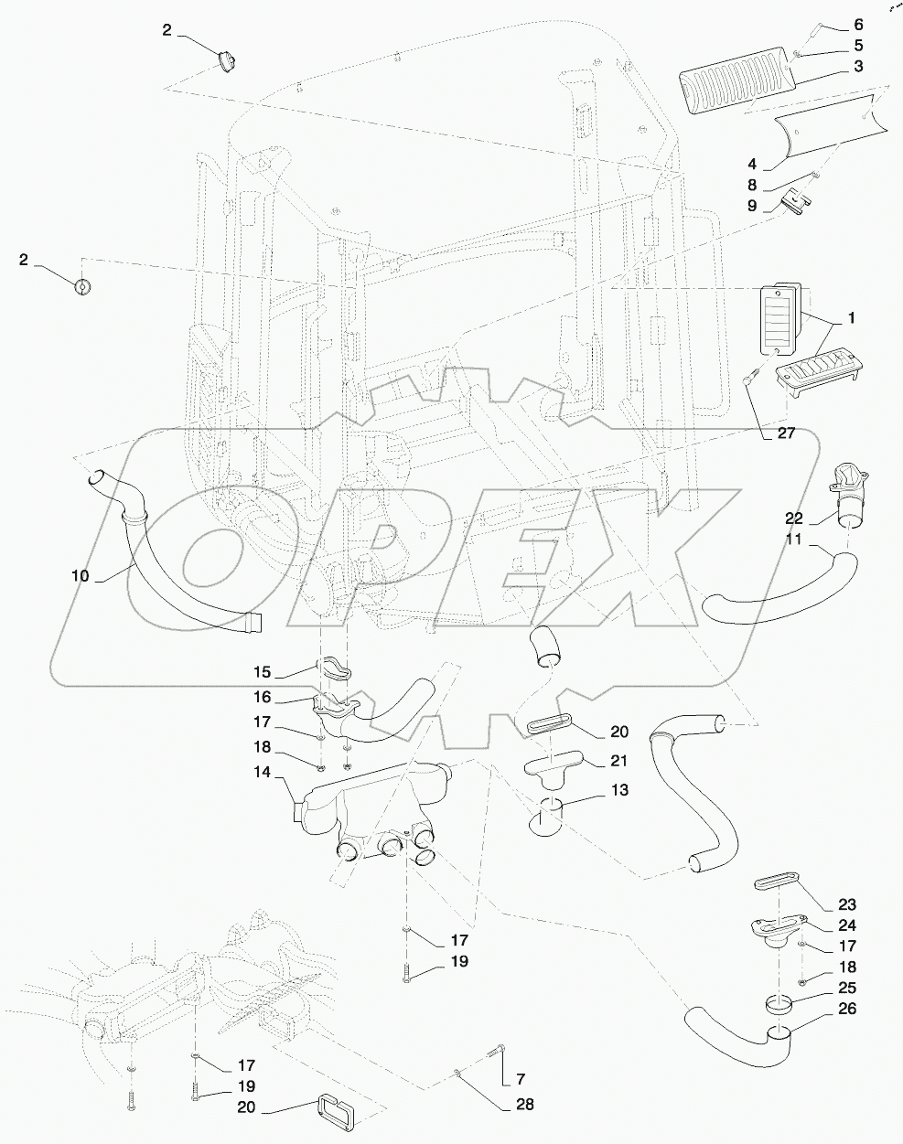  CAB, HEATER AND AIR CONDITIONING DUCTS