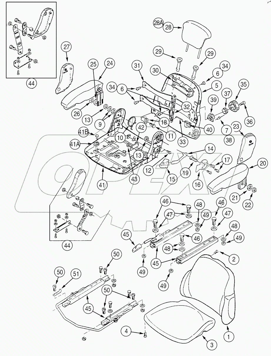  SEAT ASSY, MECHANICAL SUSPENSION - VINYL
