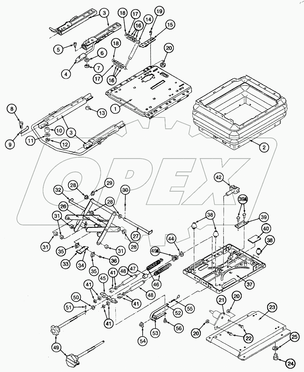  SEAT ASSY, MECHANICAL SUSPENSION - VINYL