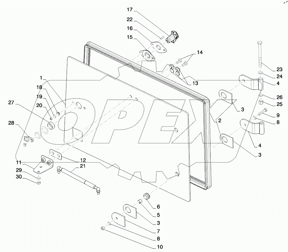  CAB, WINDOW RIGHT HAND LOWER