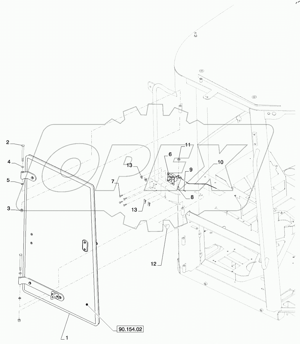  CAB, RIGHT UPPER WINDOW INSTALLATION