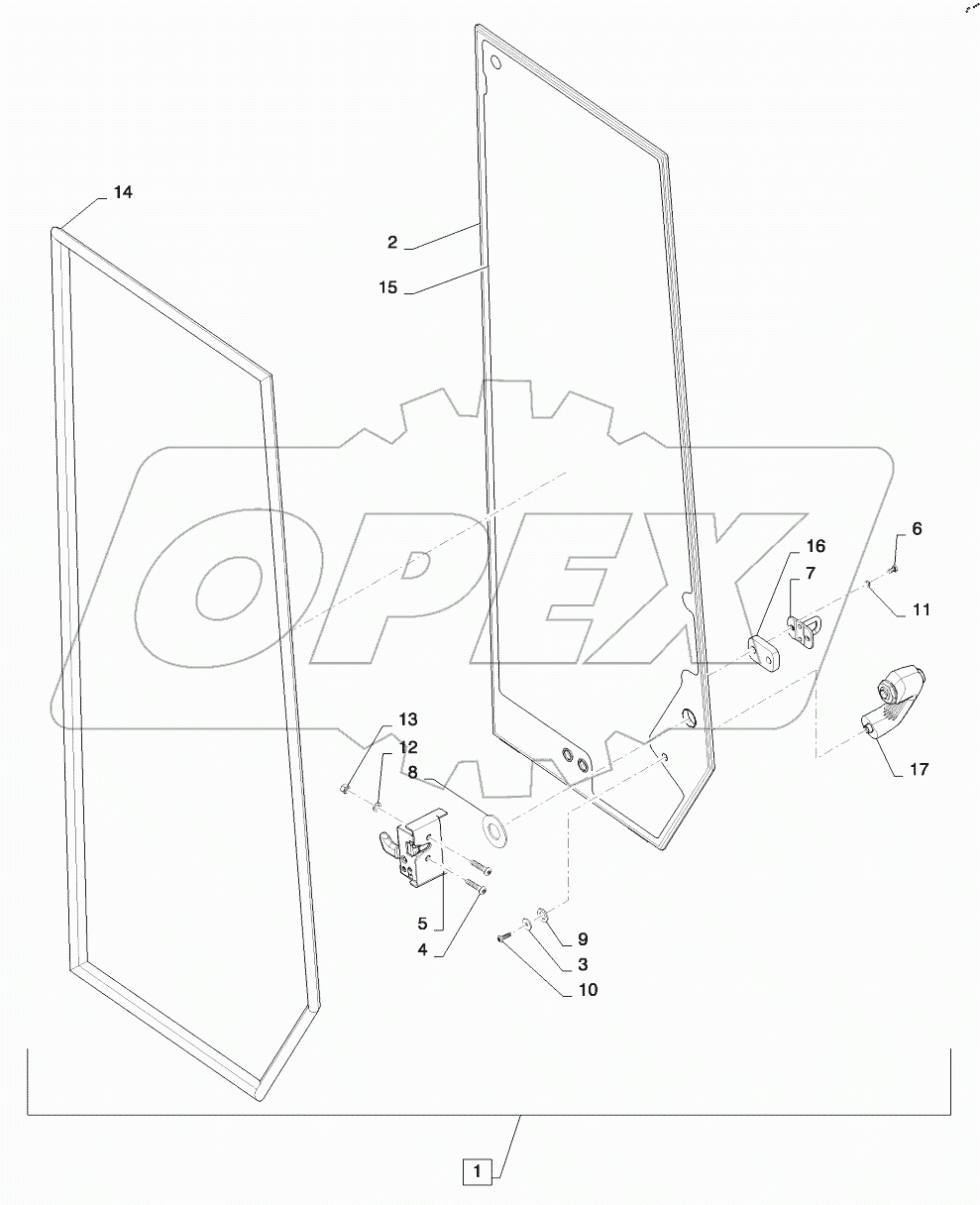  CAB, LEFT DOOR ASSEMBLY