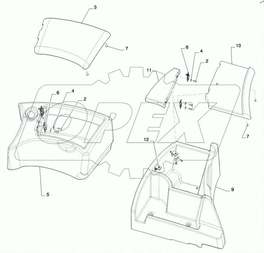  CAB, STORAGE COMPARTMENTS