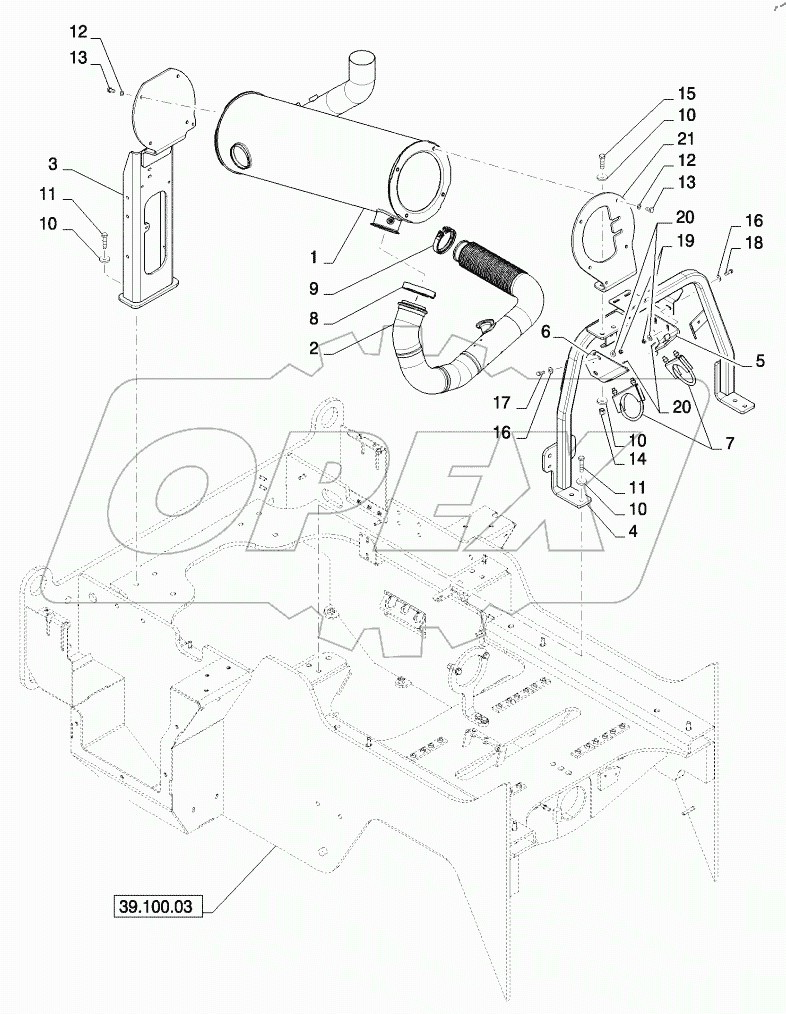  EXHAUST MUFFLER AND MOUNTING (NA)