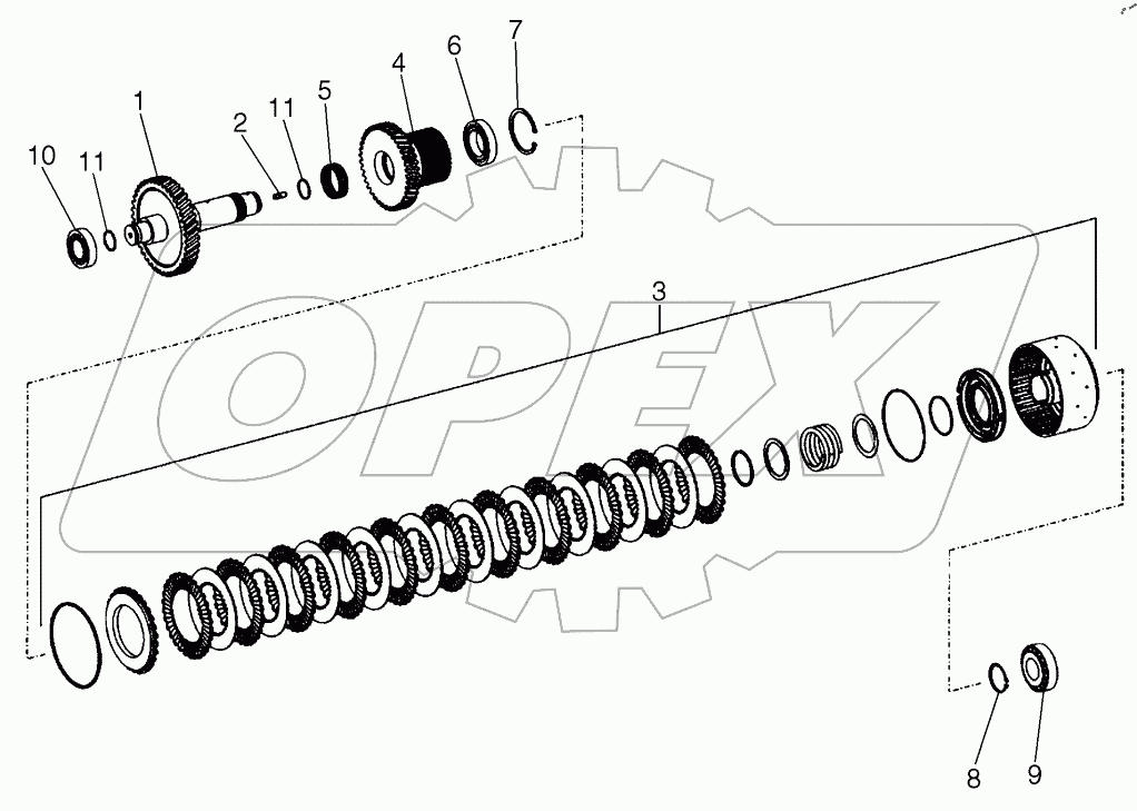  TRANSMISSION, REVERSE CLUTCH ASSEMBLY