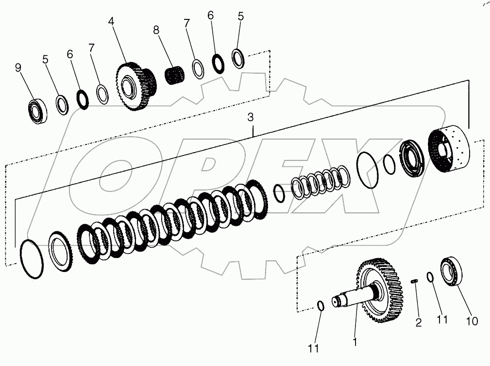  TRANSMISSION, THIRD CLUTCH ASSEMBLY