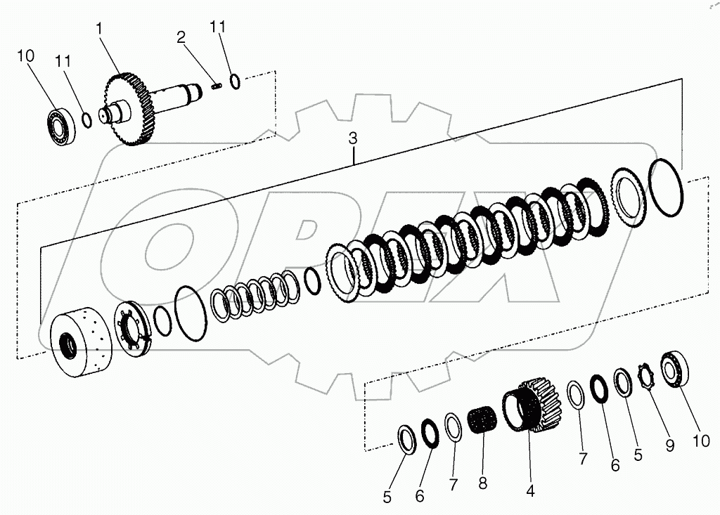  TRANSMISSION, SECOND CLUTCH ASSEMBLY