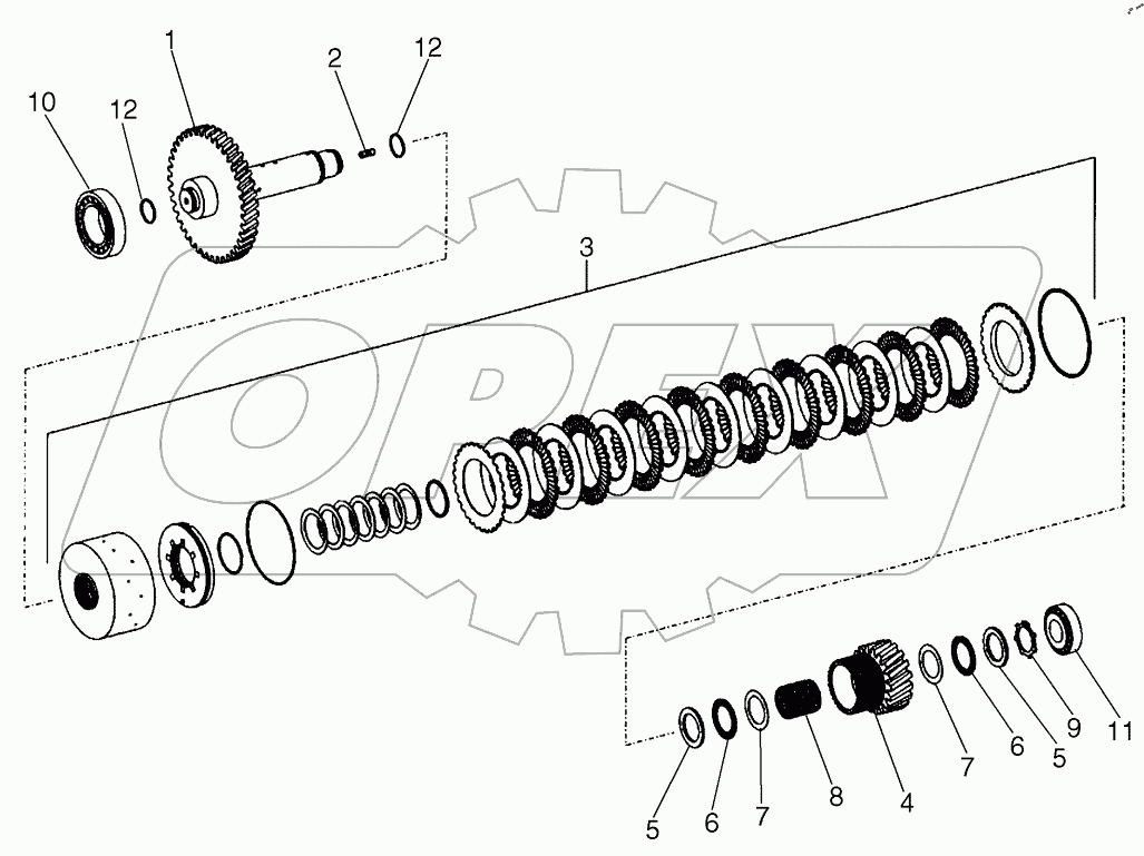  TRANSMISSION, FIRST CLUTCH ASSEMBLY