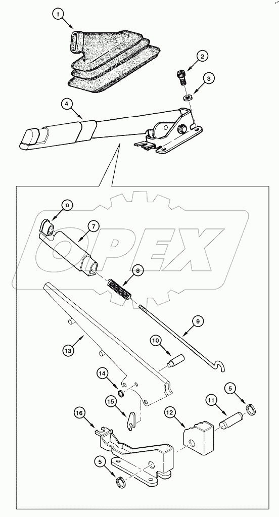  PARKING BRAKE ACTUATING LEVER