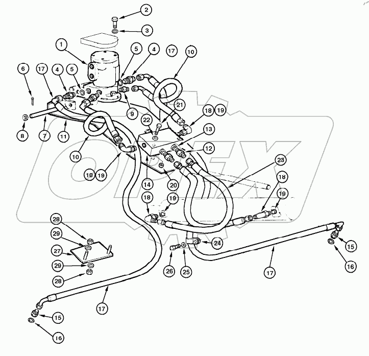  BLADE HYDRAULIC CIRCUIT - SIDE SHIFT AND TILT