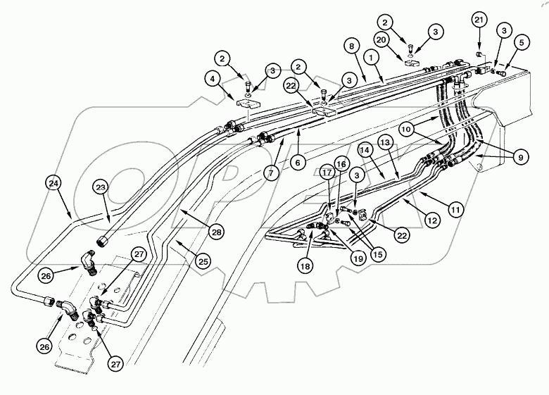  BLADE HYDRAULIC CIRCUIT - SIDE SHIFT AND TILT