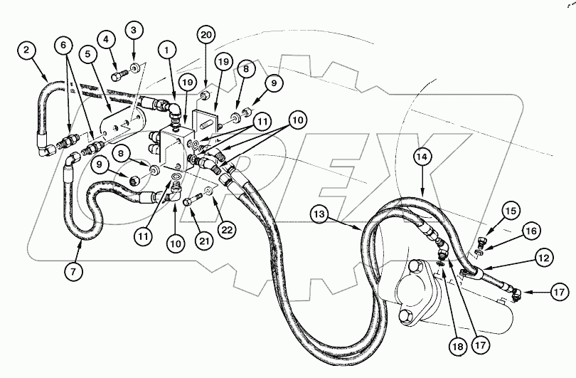  CIRCLE HYDRAULIC CIRCUIT - SIDE SHIFT