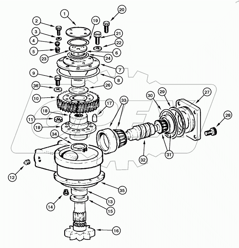  CIRCLE HYDRAULIC CIRCUIT - TURN-CIRCLE REDUCER