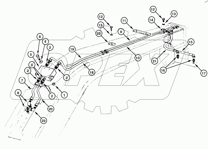  FRONT AXLE HYDRAULIC CIRCUIT - TILT