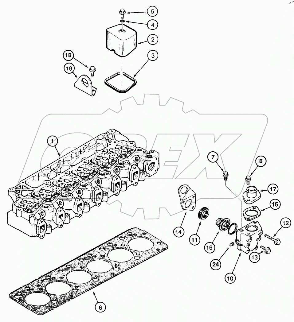  CYLINDER HEAD COVER, GASKETS AND THERMOSTAT