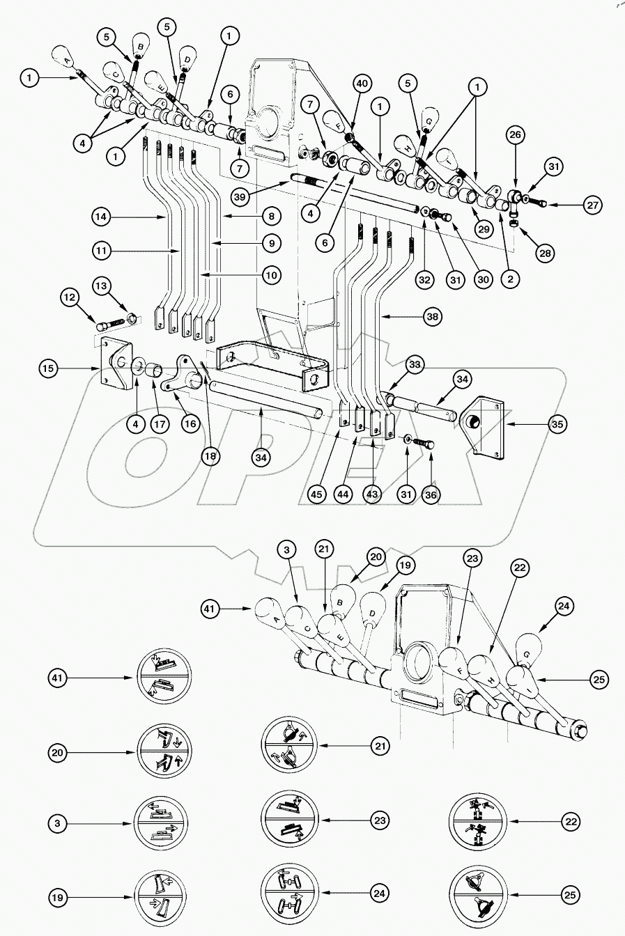  OPERATION LEVERS - ASSEMBLY