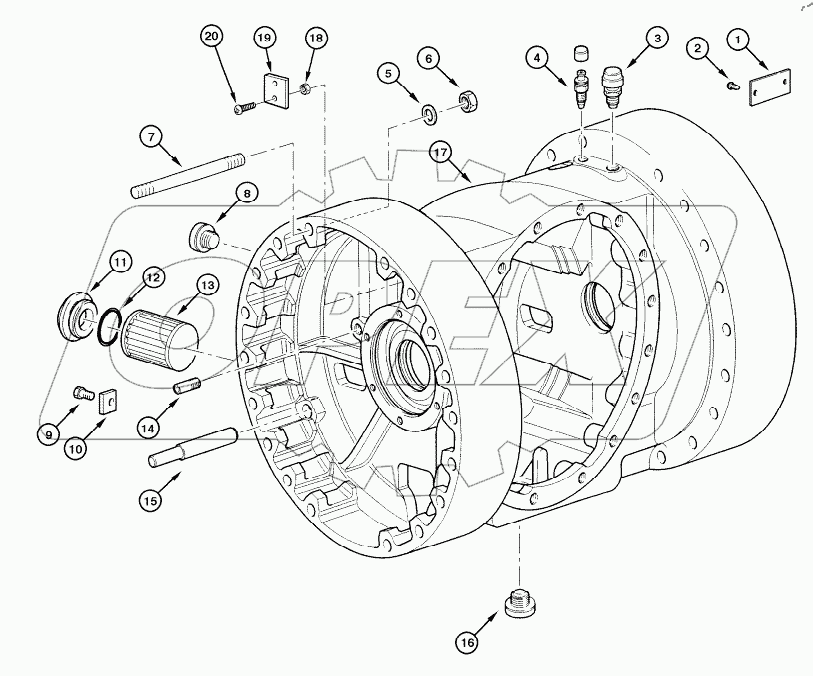  REAR AXLE GRAZIANO - CENTER HOUSING
