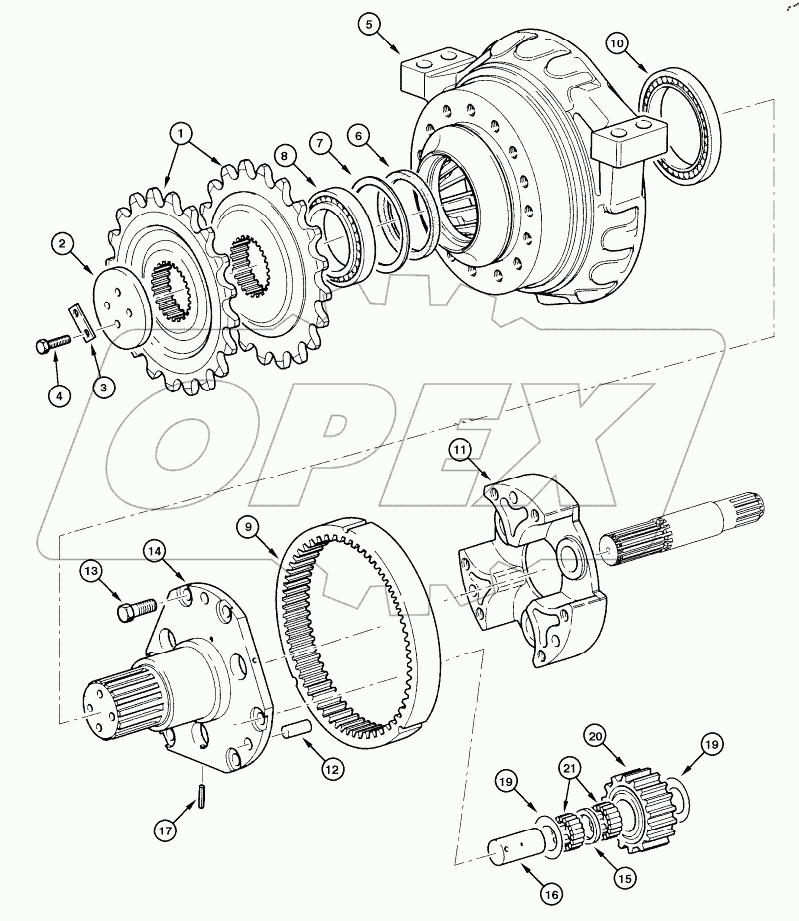  REAR AXLE GRAZIANO - END HOUSING ASSEMBLY