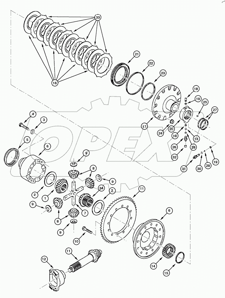  REAR AXLE CLARK - RING GEAR AND PINNION