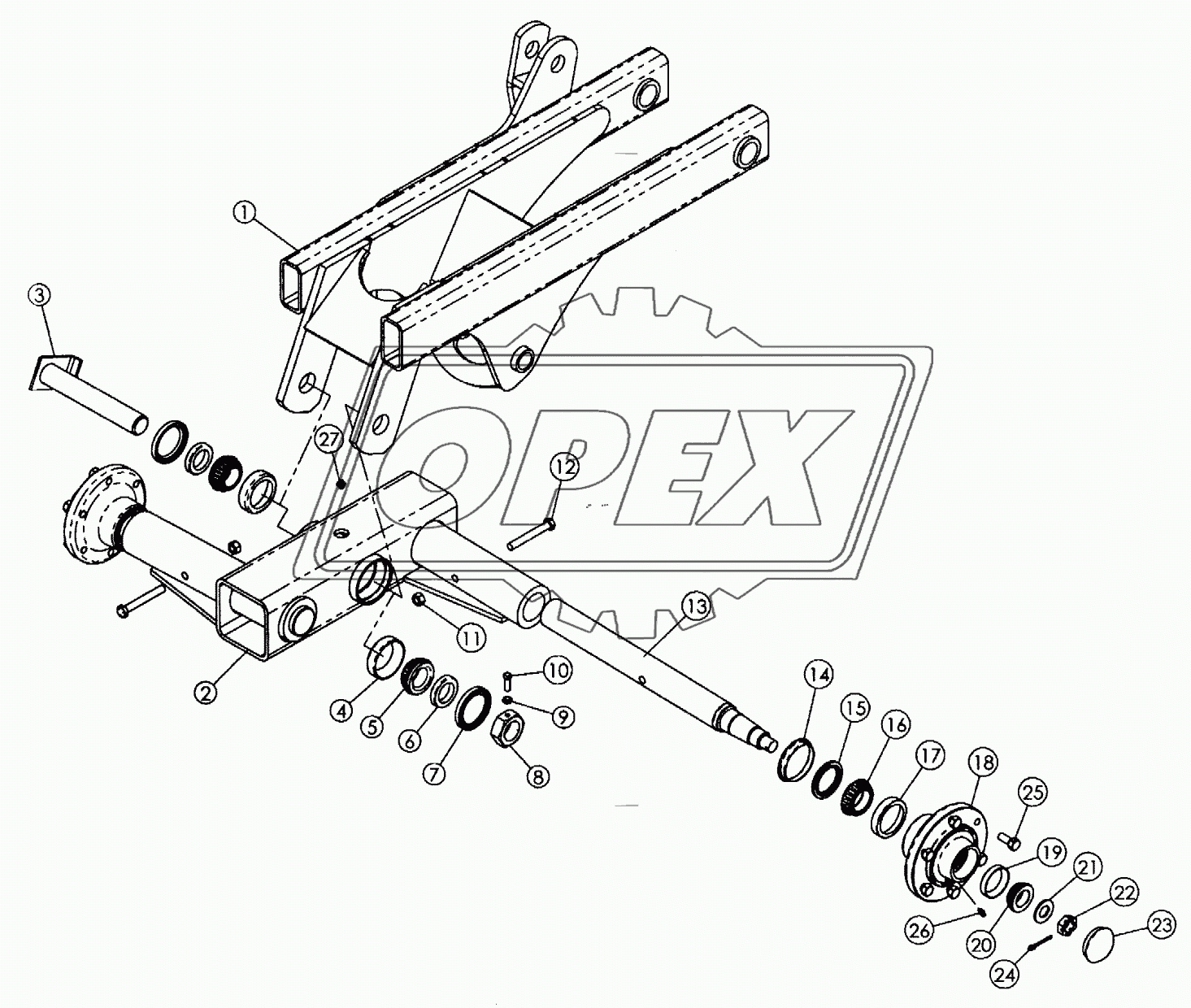 WALKING TANDEM ASSEMBLY