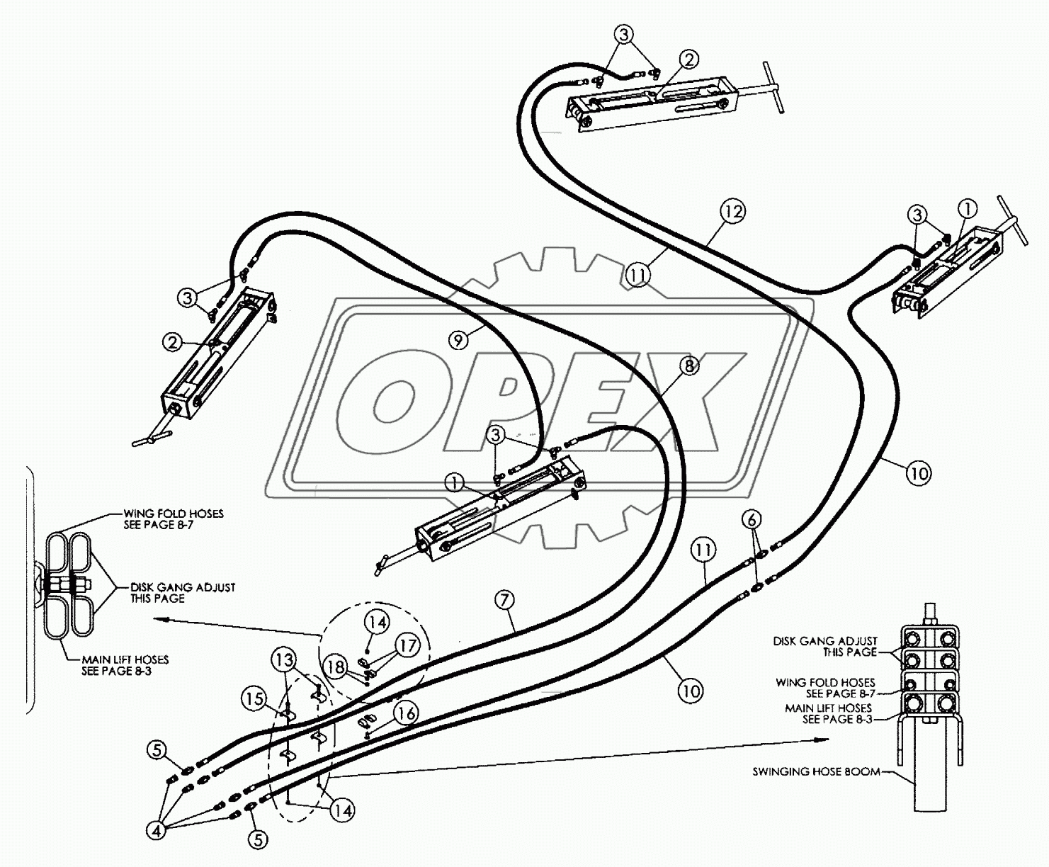 DISK GANG DEPTH ADJUSTMENT HYDRAULICS