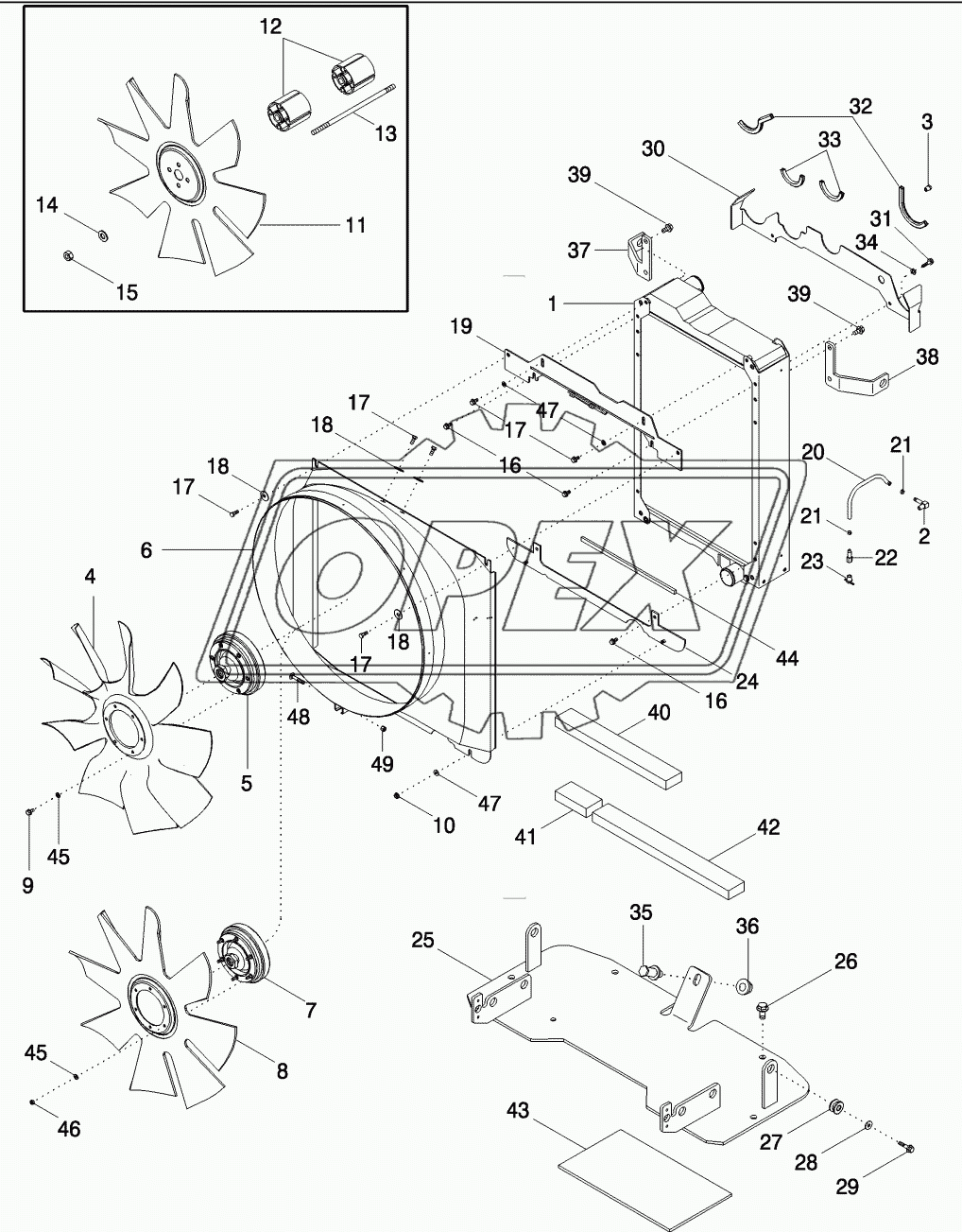 RADIATOR AND FAN SHROUD