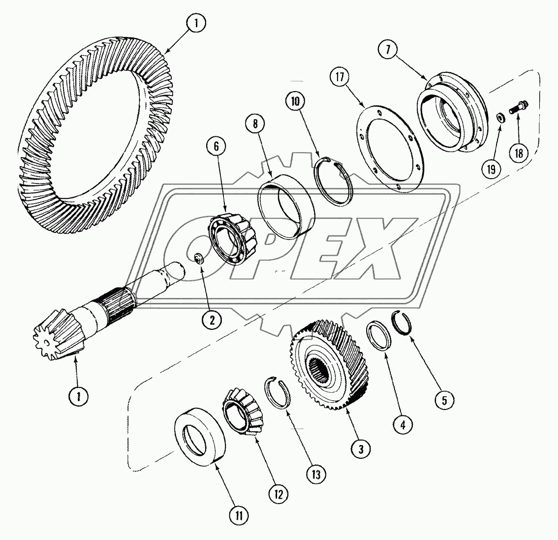 TRANSMISSION - PINION SHAFT AND GEARS