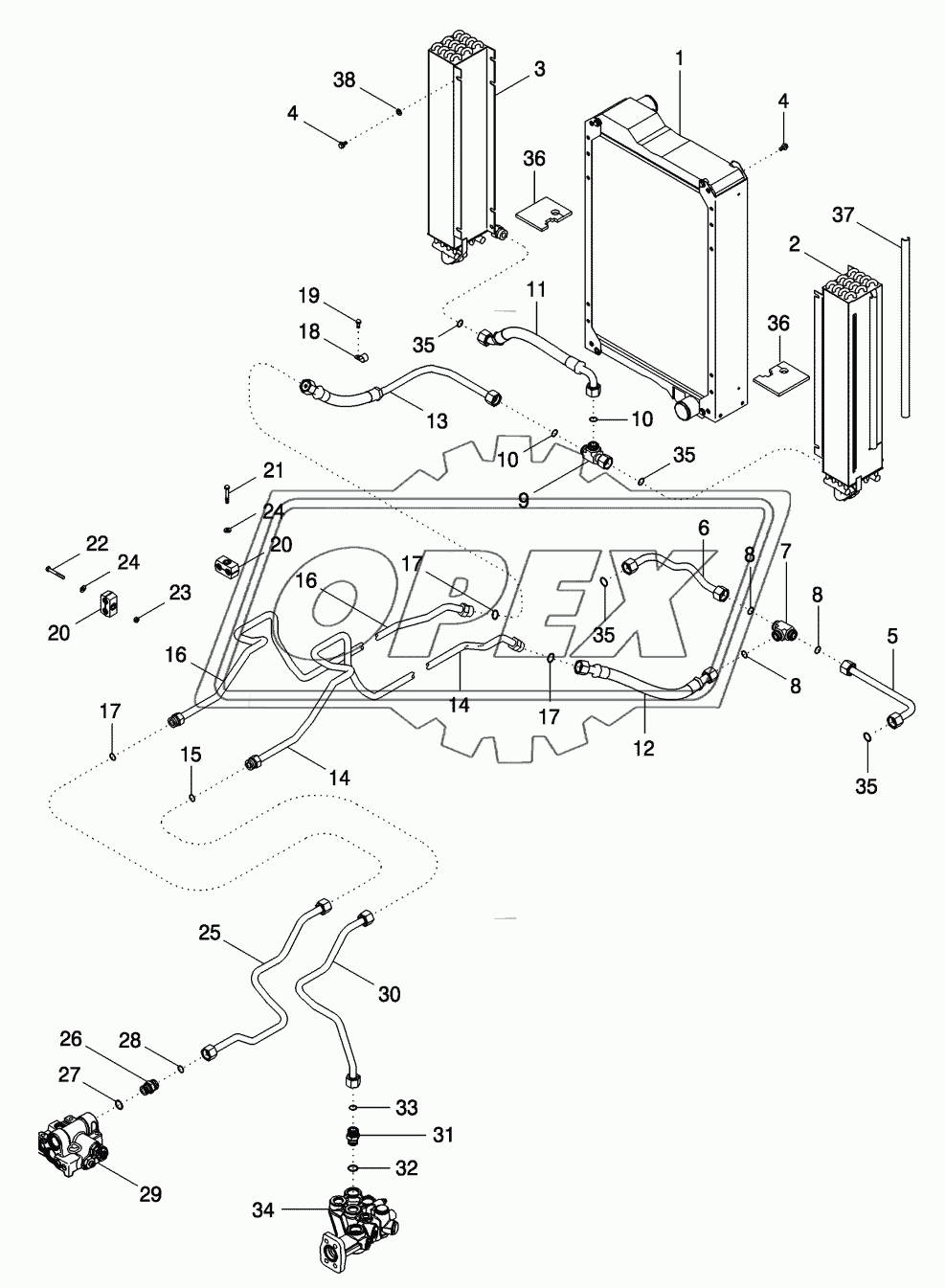 HYDRAULIC SYSTEM - OIL COOLER