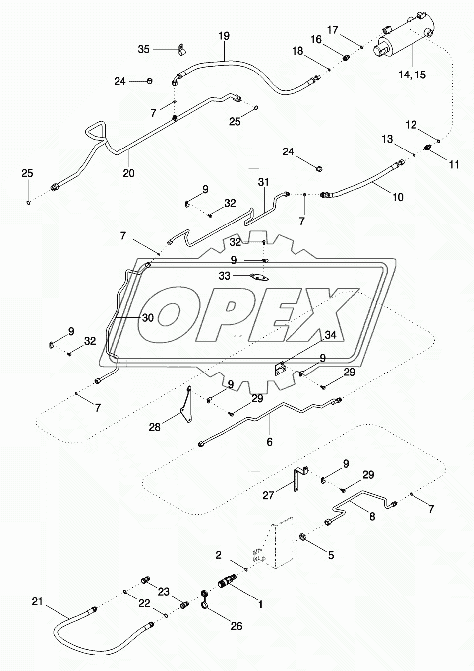 HYDRAULIC SYSTEM - FRONT HITCH