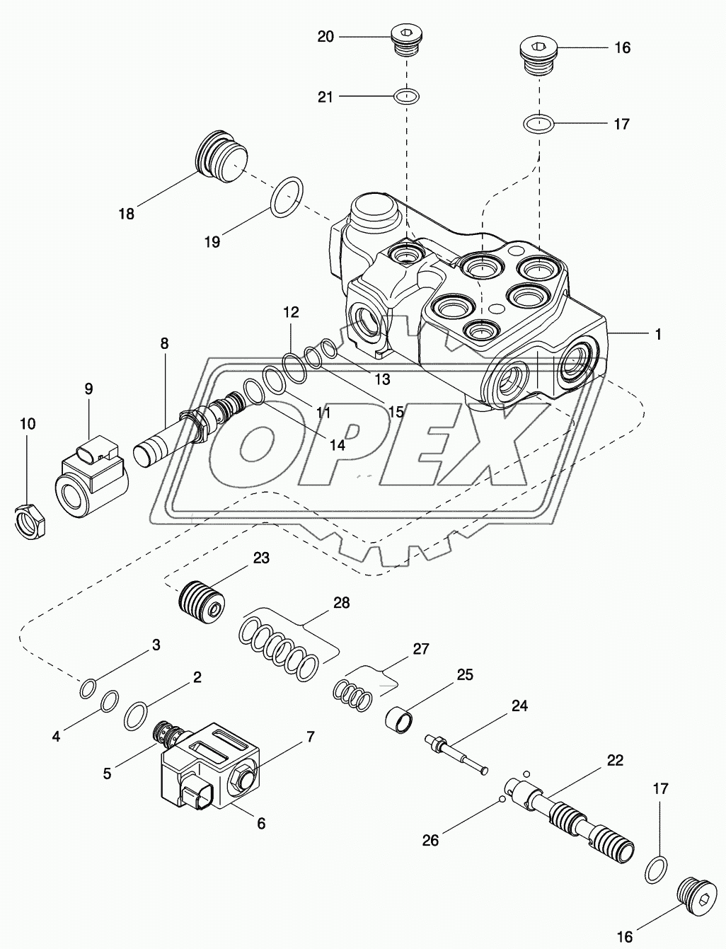 PTO AND DIFFERENTIAL LOCK VALVE ASSEMBLY