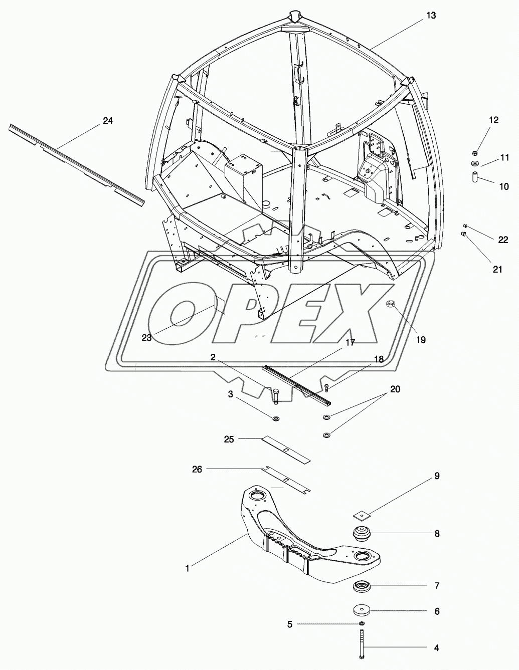 CAB - MOUNTING AND FRAME