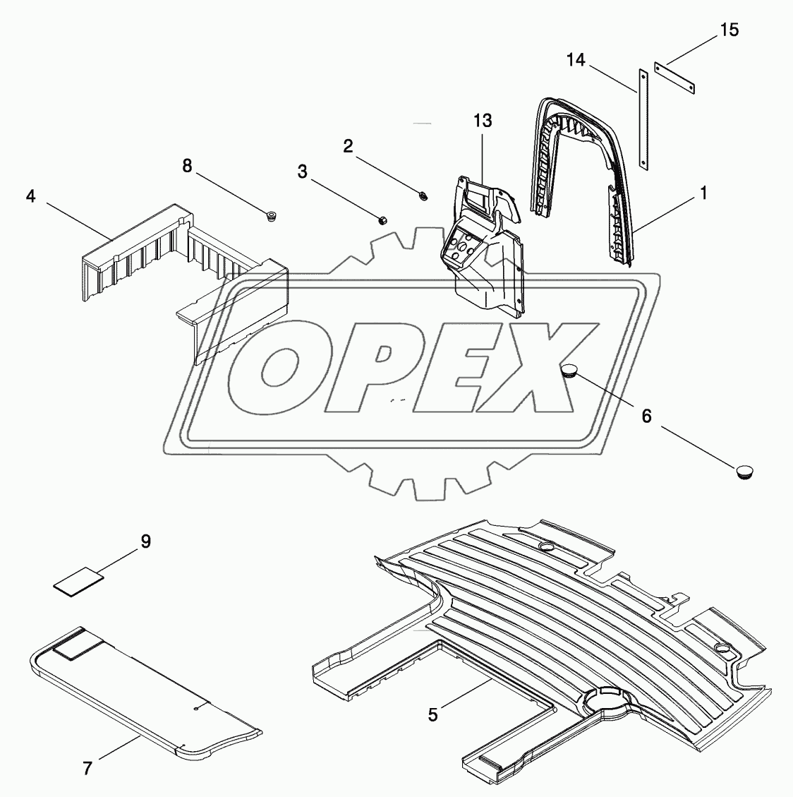 CAB - FLOOR MAT AND INSULATION