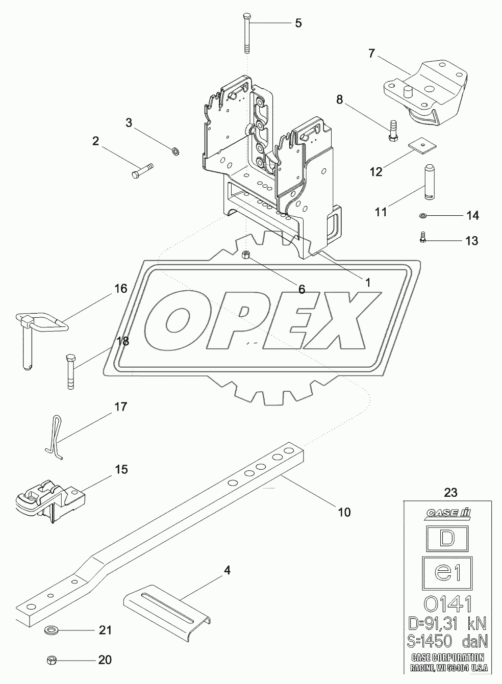 DRAWBAR AND HAMMERSTRAP