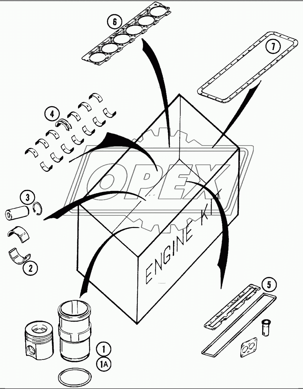 KIT ENGINE OVERHAUL, MX240 AND MX255