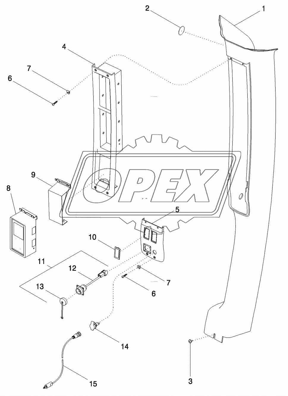 A-POST COVER - INSTRUMENT CLUSTER