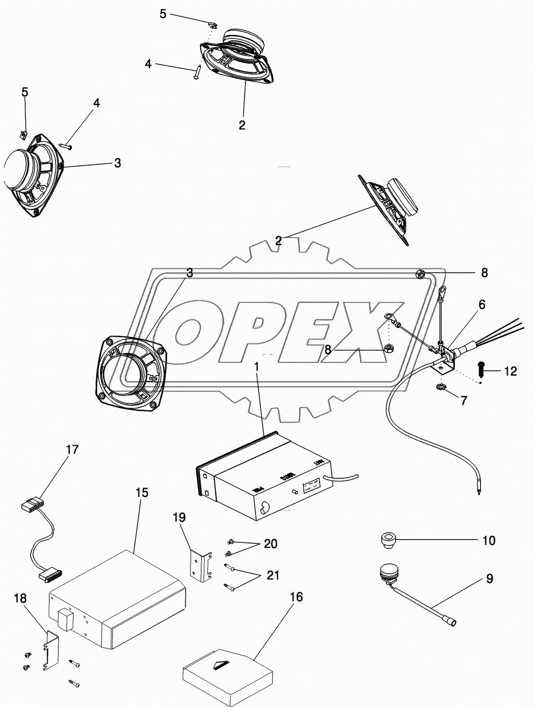 RADIOS, SPEAKERS AND ANTENNAS