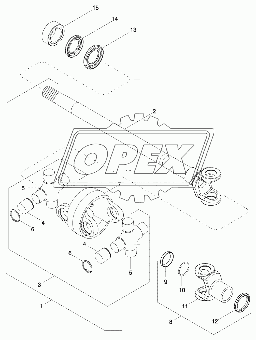 FRONT AXLE DRIVE SHAFT - MFD, WITHOUT DIFFERENTIAL LOCK