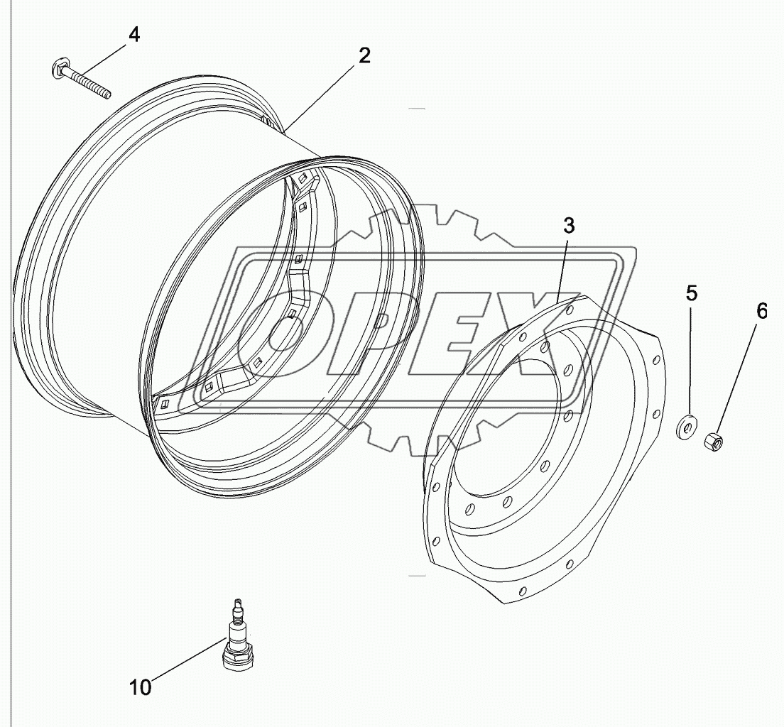 FRONT WHEELS - MFD, 10 BOLT HUB